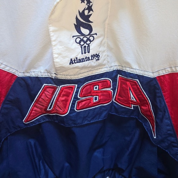 Vintage Starter 1996 Atlanta Olympic Games USA Windbreaker Jacket Mens - Picture 3 of 11